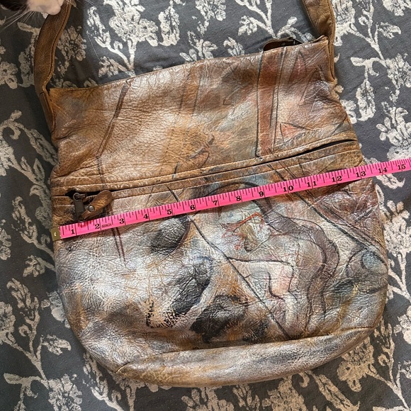 Vintage leather Jane Yoo Painted bag - Picture 10 of 12